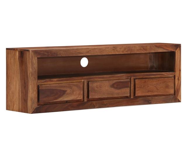 TV komoda, 120x30x40 cm, masivno drvo sheeshama