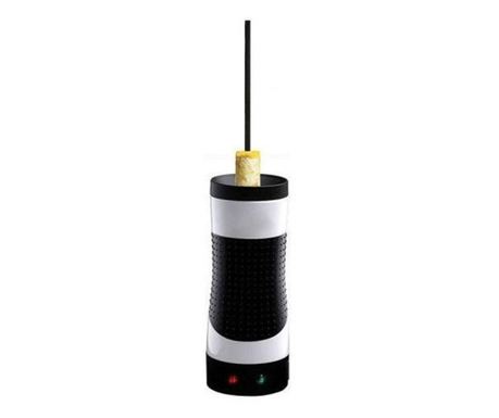 Aparat KlaussTech za pripravo omlet, 210 W, LED osvetlitev, vertikalno pečenje, 15 x 25 x 15 cm, bela/črna barva.