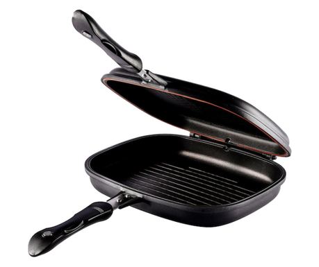 Kuhinjska plošča za pečenje, dvojna, premium, Klausstech, s protipričepajočo površino, premer 36 cm.