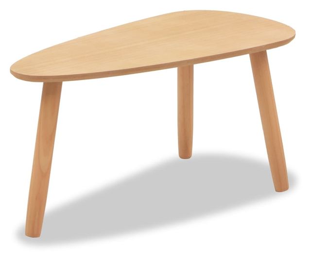 Set stolića za kavu, 2 komada, masivno drvo bora, smeđa