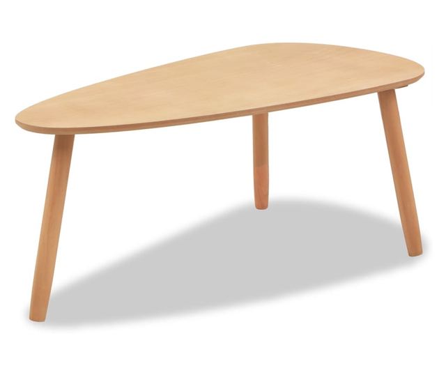 Set stolića za kavu, 2 komada, masivno drvo bora, smeđa