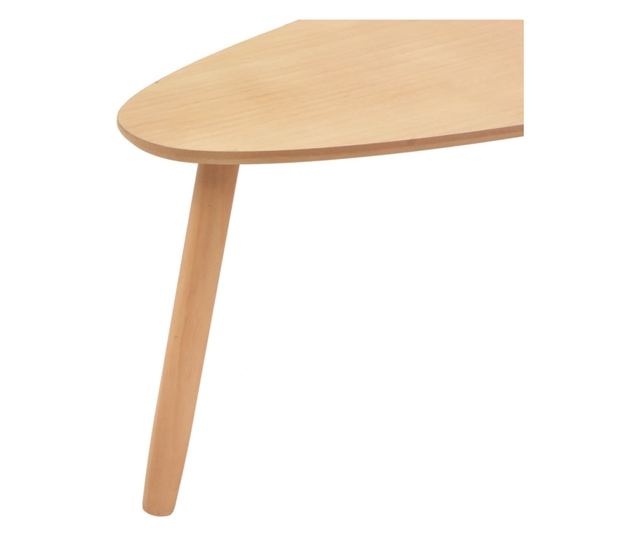 Set stolića za kavu, 2 komada, masivno drvo bora, smeđa