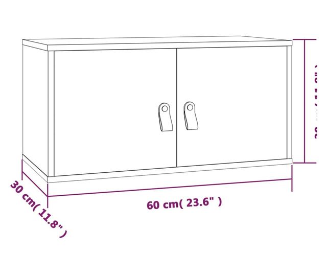 Wall Cabinets 2 pcs Honey Brown 60x30x30 cm Solid Pinewood