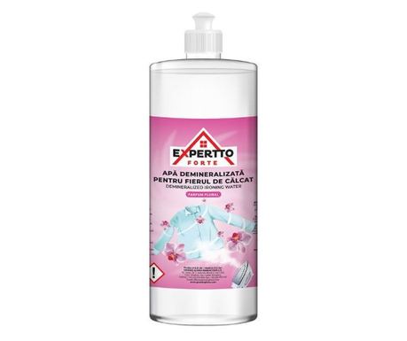 Apa demineralizata pentru fierul de calcat rufe, Expertto Forte, 1 L, parfum floral