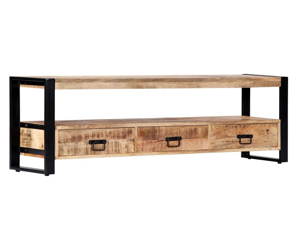 TV komoda, 150x30x45 cm, masivno drvo manga - 12
