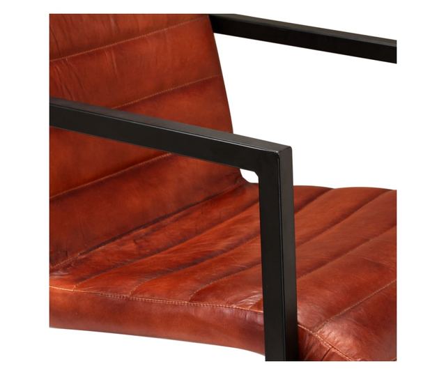 Kuhinjske stolice, 2 kom., smeđe, prirodna koža