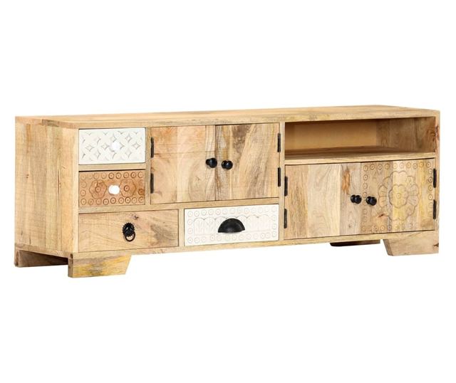 TV komoda, 120 x 30 x 40 cm, masivno drvo manga