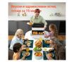 Frigider cu aer cald Cosori Dual Blaze TwinFry CAF-TF101S, 10 L, 6 Programe, 35-240°C, Timer, ThermoIQ, Sync Cook, Alb thumbnail 2