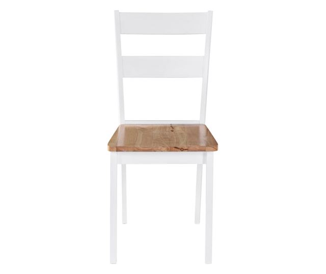 Kuhinjske stolice, 4 kom., bijele, masivno drvo hevea