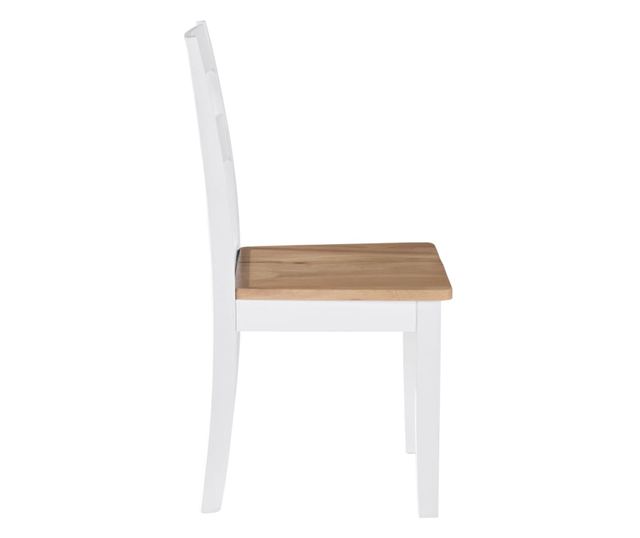 Kuhinjske stolice, 4 kom., bijele, masivno drvo hevea