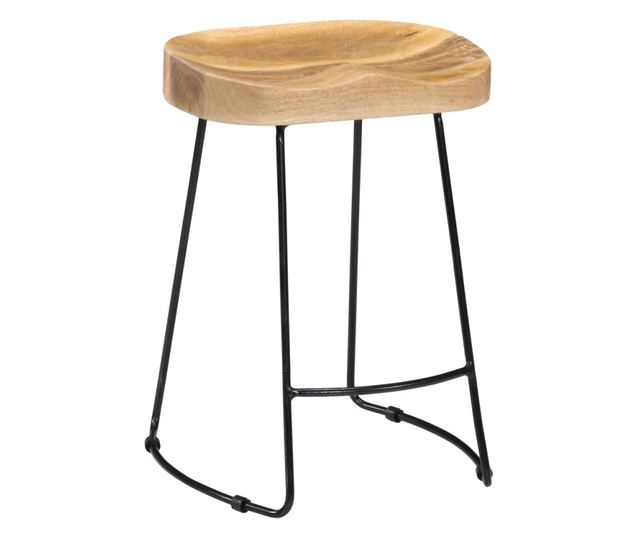 Scaune de bar Gavin, 2 buc., lemn masiv de mango