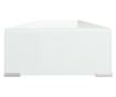 Stalak za TV/monitor, staklo, bijelo, 100x30x13 cm