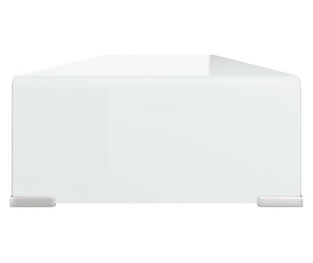 Stalak za TV/monitor, staklo, bijelo, 100x30x13 cm