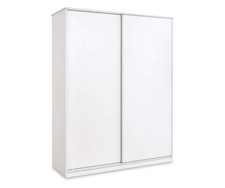 Dulap cu 2 usi glisante pentru tineret Colectia White, 164x59x206 cm