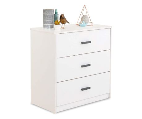 Comoda cu 3 sertare, pentru camera copii si adolescenti Colectia White