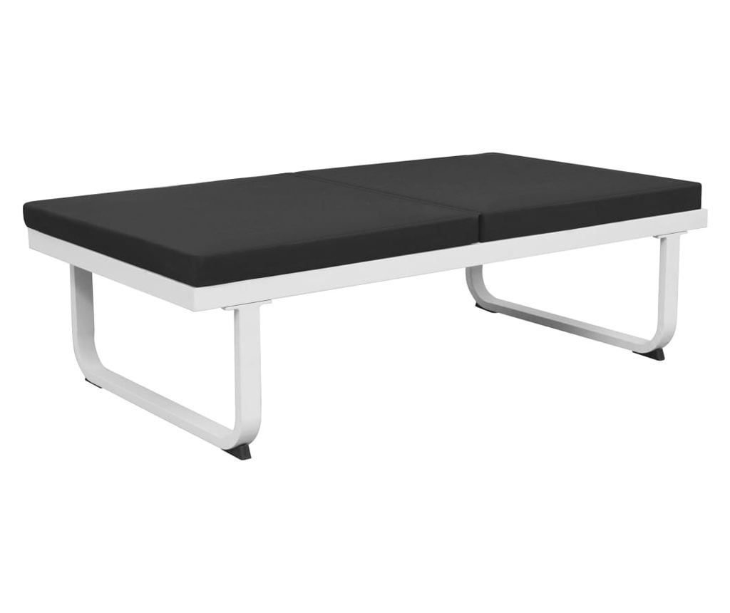 Vrtni namještaj s jastucima, 4 dijela, crna, aluminij - 6