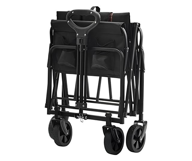 Karil Skládací Zahradní Vozík, Černý, 45x73.5x64/87 cm