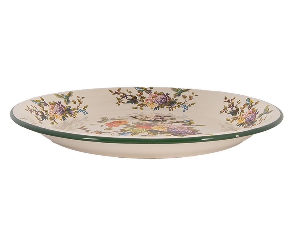 Farfurie metal multicolor Flowers 30x3 cm - 2