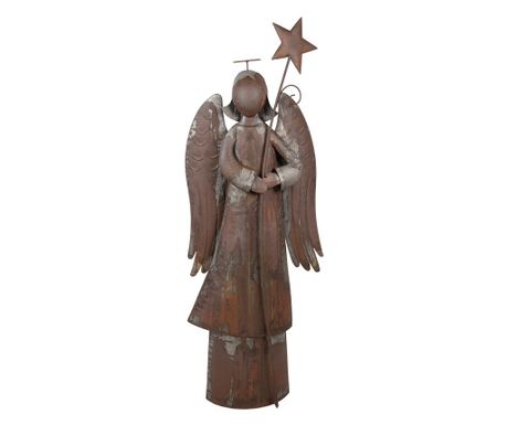 Rjav kovinski angelček, 48x18x133 cm