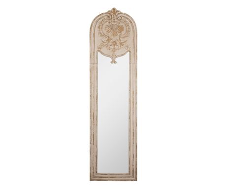 Vintage bézs és arany fa fali tükör 48x4x180 cm