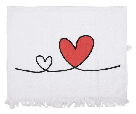 Кърпа за ръце и лице Hearts Multicolor, памук, 40x66 см