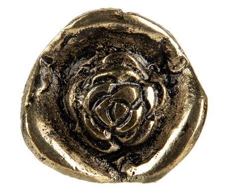 Set od 2 zlatne metalne ručke za namještaj u obliku cvijeta Ø 3x3 cm / S3 cm