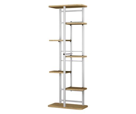 Cvetlični regal bele hrastove sonome Ledor 36x23,5x120 cm