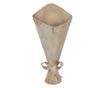 Vaza flori metal bej verde vintage 31x23x32 cm thumbnail 1