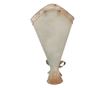 Vaza flori metal bej verde vintage 31x23x32 cm thumbnail 3