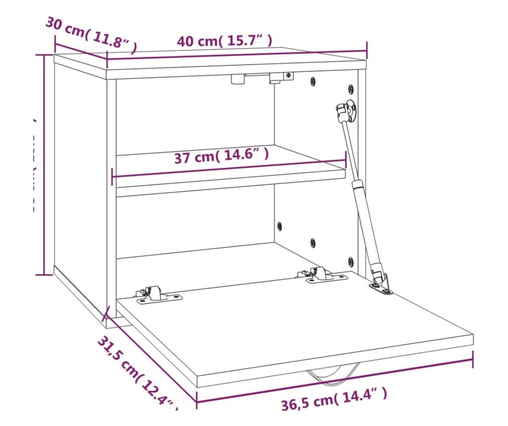 Omara, bela, 40x30x35 cm, masivno borovo leso - 11