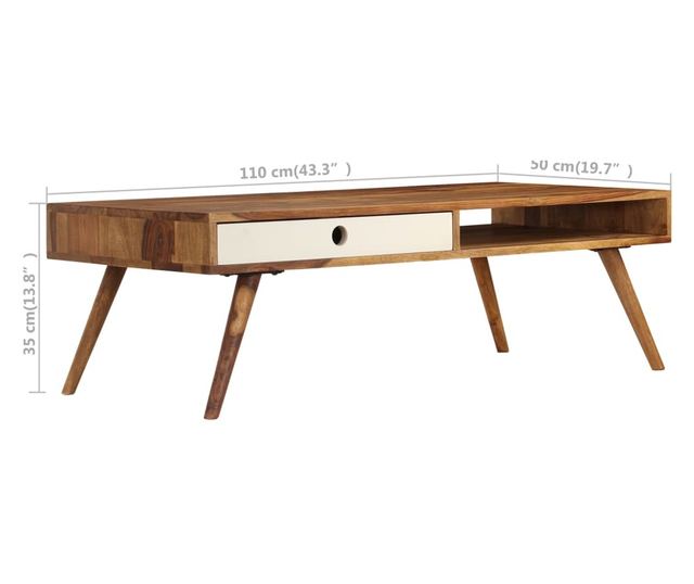 Stolić za kavu, 110 x 50 x 35 cm, masivno drvo sheeshama