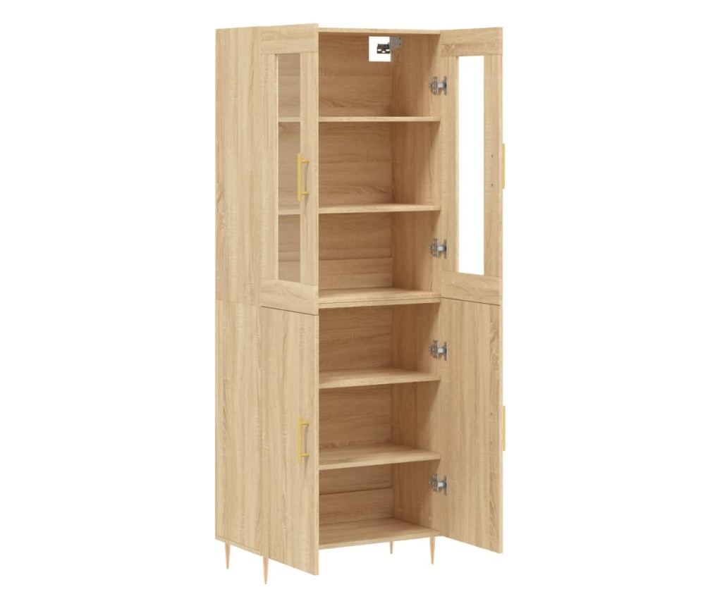 Visoka ormar, hrast sonoma, 69,5x34x180 cm, kompozitno drvo - 4