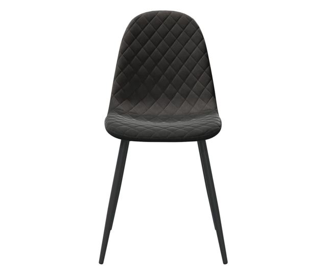 Stolice za kuhinju, 2 kom., crne, baršunaste