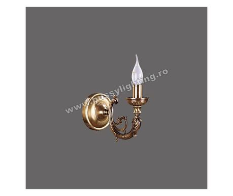 Roma fali lámpa 1 karral, klasszikus design, antikolt bronz bevonat - Bussy Lighting 7195-52-19