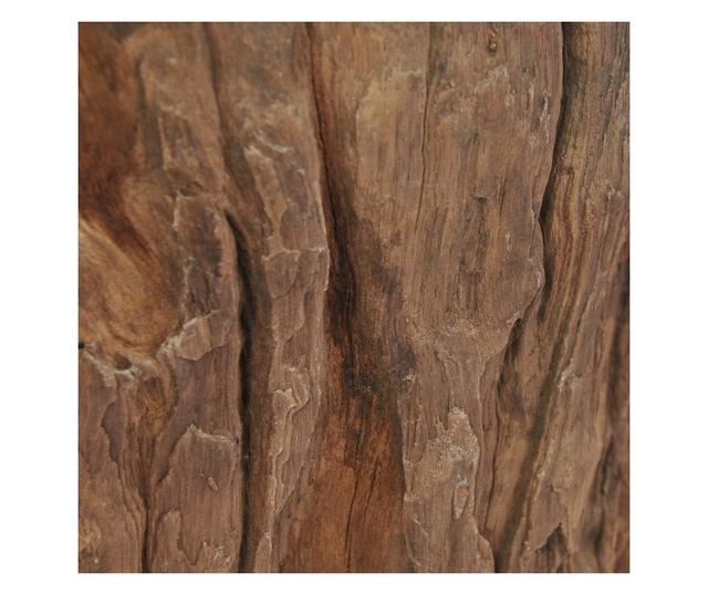 Stolić za kavu, tikovina i staklo, 50 x 40 cm