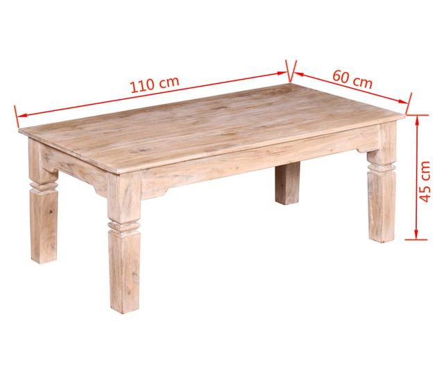 Stolik kawowy z drewna akacjowego 110 x 60 x 45 cm