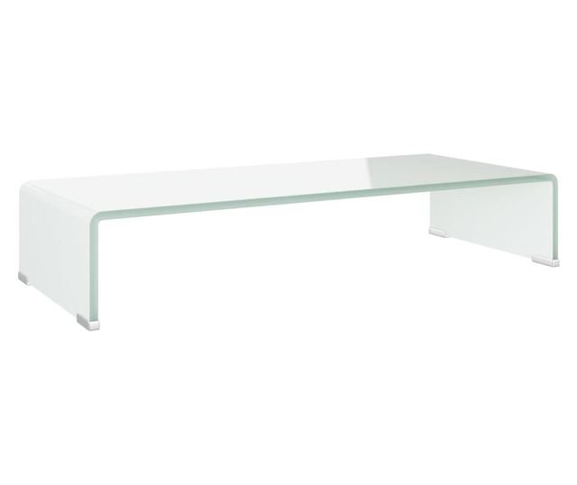 Stalak za TV/stakleni monitor, bijeli, 70x30x13 cm