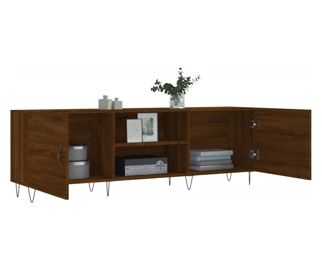 TV komoda, smeđi hrast, 150x30x50 cm, kompozitno drvo - 4