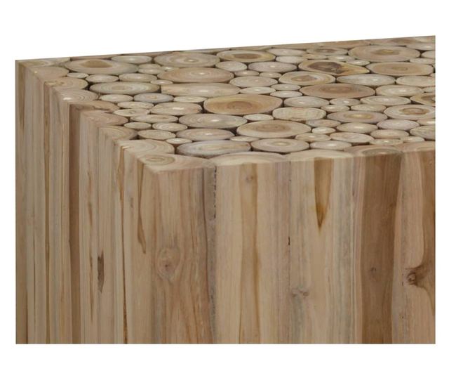 Stolić za kavu, prirodno tikovo drvo, 50 x 50 x 35 cm