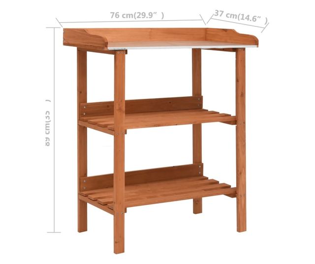 Podrška za žardinjeru, 76 x 37 x 89 cm, drvo jele