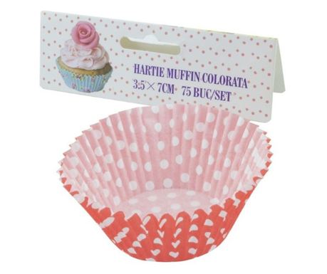 Színes muffin papír, 3.5x7 cm, 75 db/szett, AZHOME
