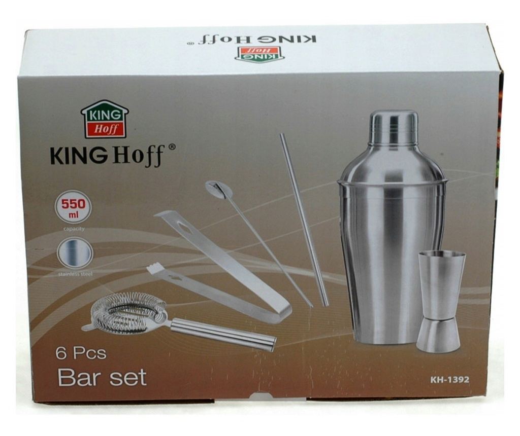 Комплект за коктейли Kinghoff KH 1392, 6 части, Инокс - 13