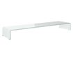 Stalak za TV/monitor, staklo, bijelo, 120x30x13 cm