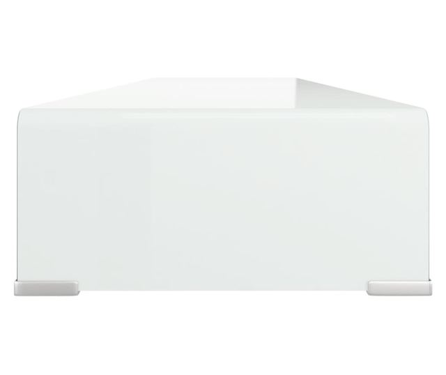 Stalak za TV/monitor, staklo, bijelo, 120x30x13 cm