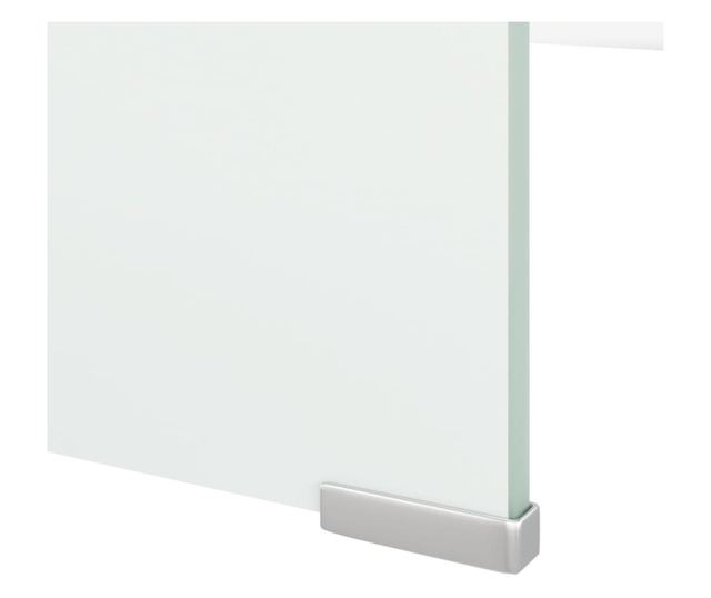 Stalak za TV/monitor, staklo, bijelo, 120x30x13 cm