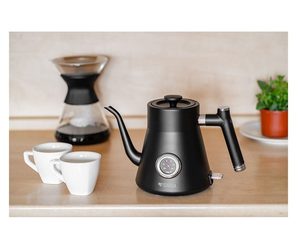Fierbator electric ECG Forza 5000 Pour over Nero, 1200 W, 0.8 litri, otel inoxidabil, negru mat - 11