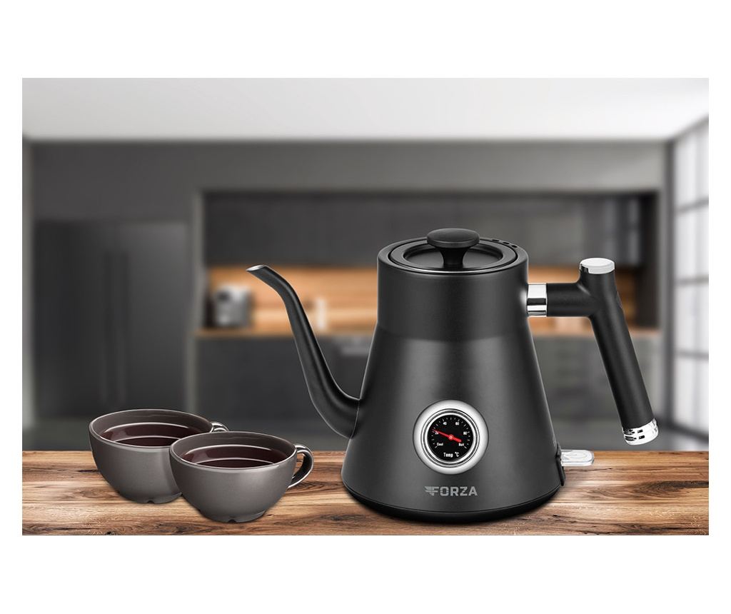 Fierbator electric ECG Forza 5000 Pour over Nero, 1200 W, 0.8 litri, otel inoxidabil, negru mat - 15