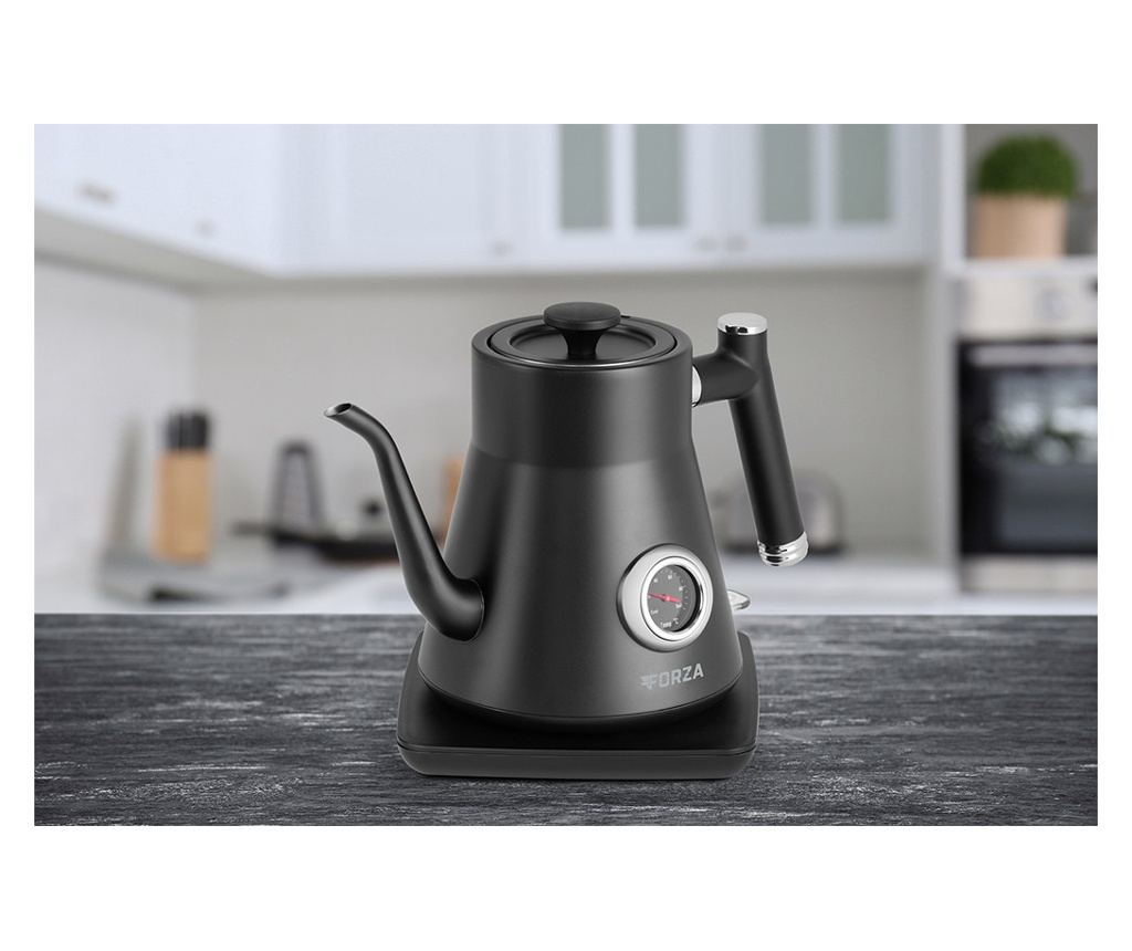 Fierbator electric ECG Forza 5000 Pour over Nero, 1200 W, 0.8 litri, otel inoxidabil, negru mat - 16