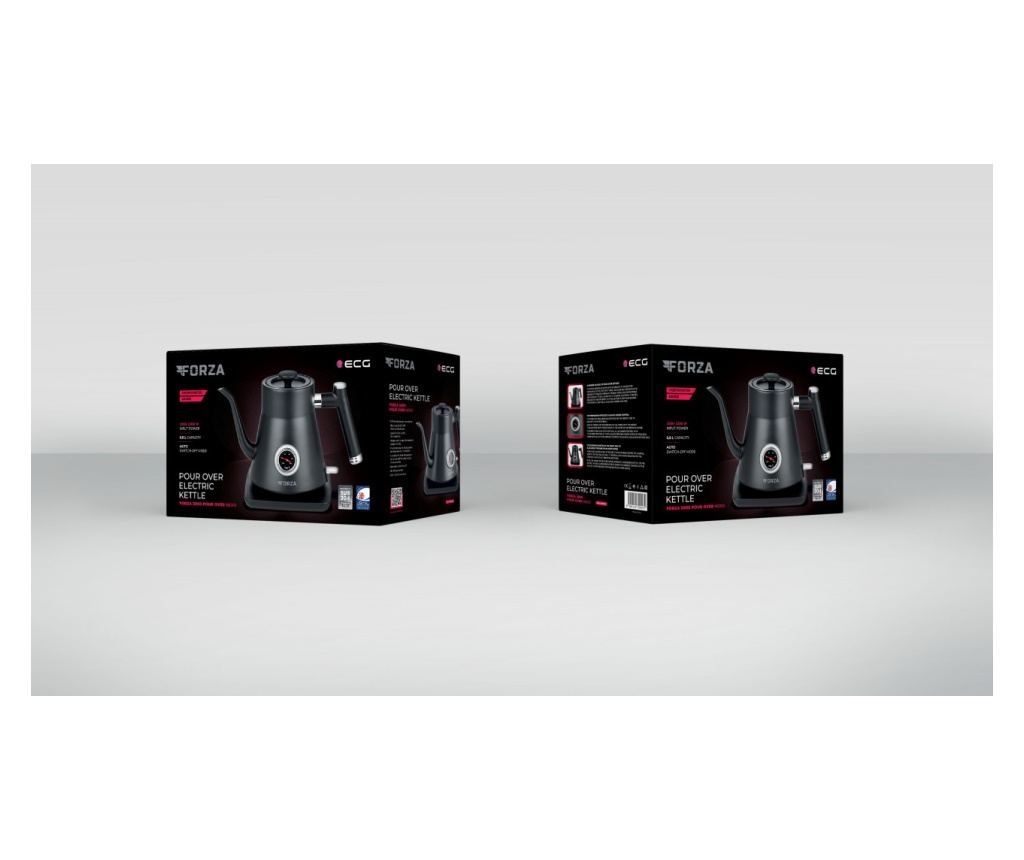Fierbator electric ECG Forza 5000 Pour over Nero, 1200 W, 0.8 litri, otel inoxidabil, negru mat - 17
