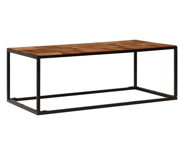 Stolić za kavu, 110 x 60 x 40 cm, masivno drvo akacije i čelik